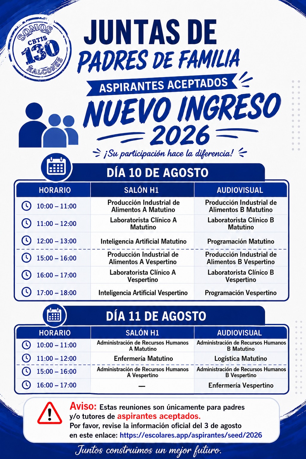 Aviso Reunión Nuevo Ingreso